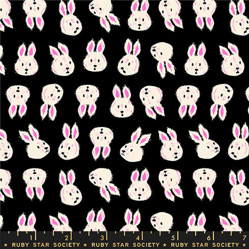 PREORDER Hello Alice Rushing Rabbit in Black RS2125 14 - Ruby Star Society Sold by the Half Yard